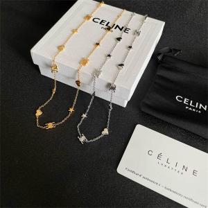 CELINE セリーヌ 偽物 2025秋冬 ハート＆トリオンフモチーフ ゴールドチェーン ネックレス