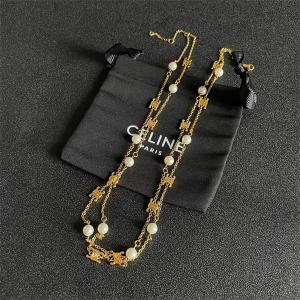 チェーン×パール コンビネーション モダンネックレス CELINE セリーヌ スーパーコピー 