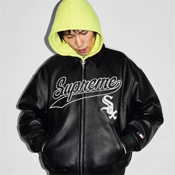 ブラック 2025秋冬 プレミアム質感 シュプリーム Supreme スーパーコピー レザージャケット