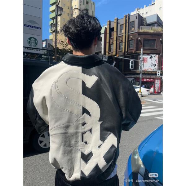 ブラック 2025秋冬 プレミアム質感 シュプリーム Supreme スーパーコピー レザージャケット