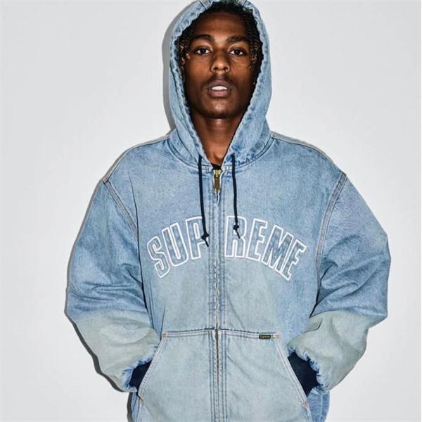 Supreme シュプリーム コピー ライトブルー 2025秋冬 ヴィンテージ風 デニムパーカー