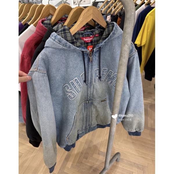 Supreme シュプリーム コピー ライトブルー 2025秋冬 ヴィンテージ風 デニムパーカー