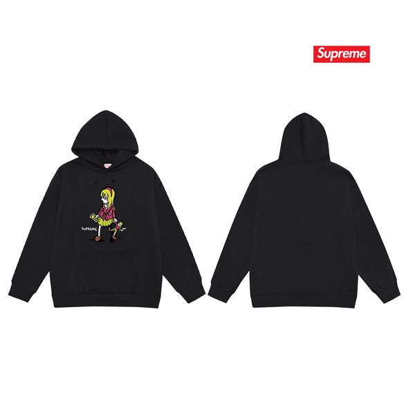 ブラック 2025秋冬 アートグラフィック Supreme シュプリーム 偽物 イラストパーカー