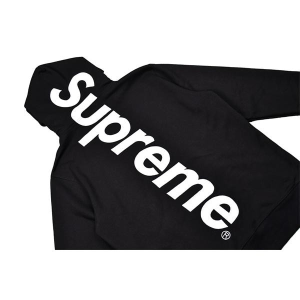 Supreme シュプリーム スーパーコピー ブラック 2025秋冬 バックインパクト 縦ロゴパーカー