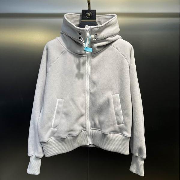 ライトグレー 2025秋冬 モダンシルエット カナダグース Canada Goose 偽物 ハイネックパーカー