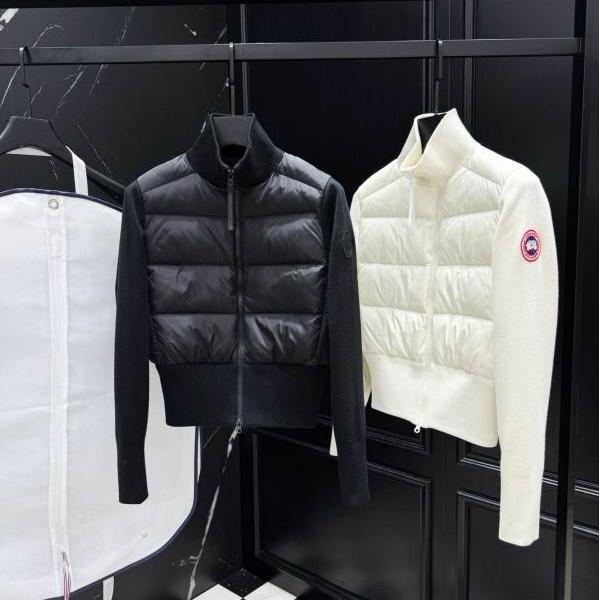  2025秋冬 ネイビー都会モダン ニットダウンジャケット 偽物 カナダグース Canada Goose