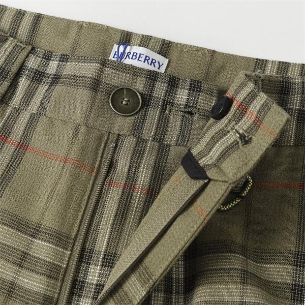 オリーブチェック 秋冬トレンド ワイドカーゴパンツ 多ポケットデザイン バーバリー Burberry コピー 
