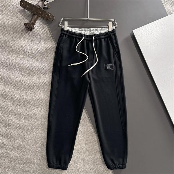  ディープブラック 裏起毛 秋冬パーカージョガーパンツ バーバリー Burberry コピー  ロゴタグ付き