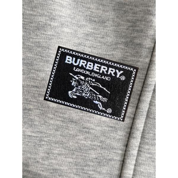  ディープブラック 裏起毛 秋冬パーカージョガーパンツ バーバリー Burberry コピー  ロゴタグ付き