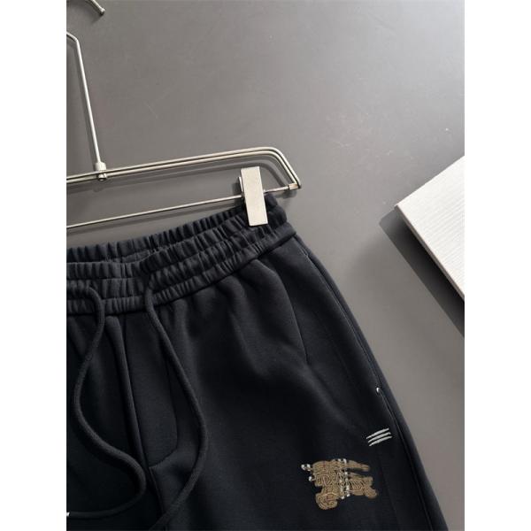 チャコールグレー シンプル バーバリー Burberry 偽物  秋冬ストレートパンツ さりげないロゴデザイン