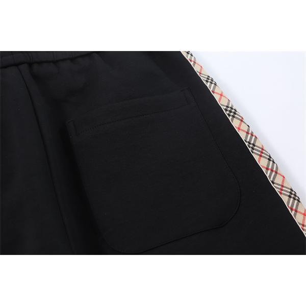 深みブラック 2025秋冬 ぬくもり感じる 上質チェックラインパーカーパンツ バーバリー Burberry 偽物