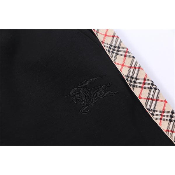 深みブラック 2025秋冬 ぬくもり感じる 上質チェックラインパーカーパンツ バーバリー Burberry 偽物