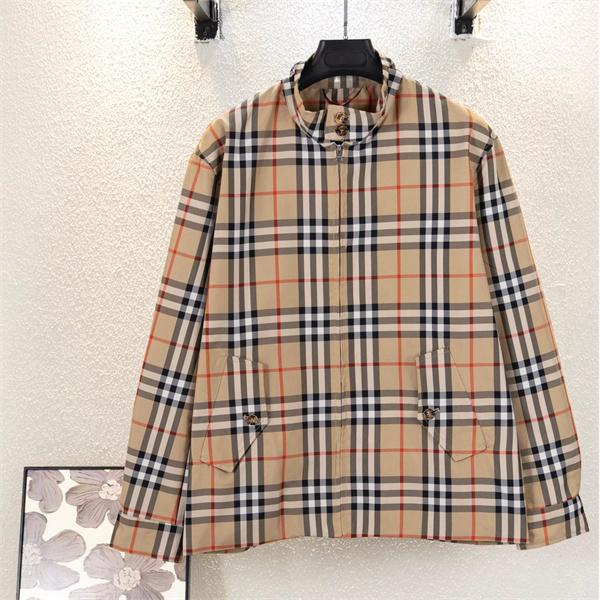 Burberry カーキ格子柄 秋冬注目 バーバリー スーパーコピー ジャケット シグネチャーデザイン