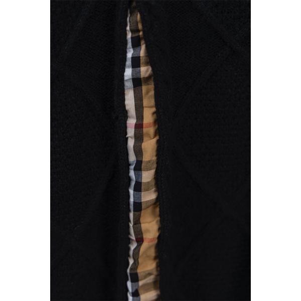 黒色格調 秋冬特選 バーバリー 偽物 ニットBurberry  格子柄アクセント 売れ筋おすすめモデル