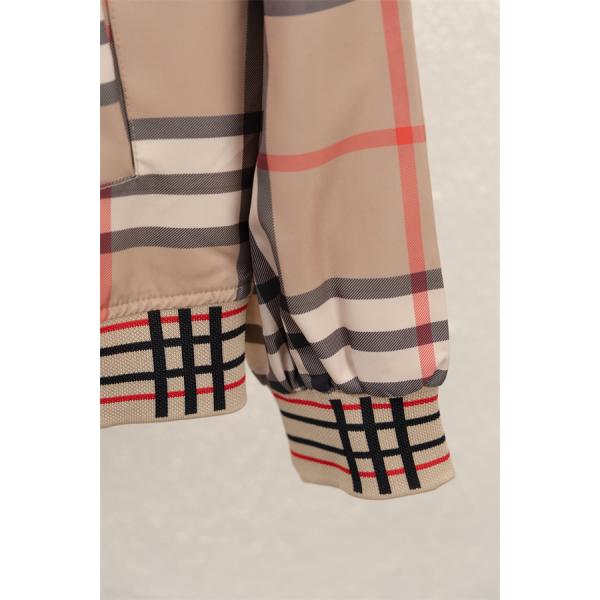 Burberry カーキ格子柄 秋冬注目 バーバリー コピー ブルマン ジャケット シグネチャーデザイン