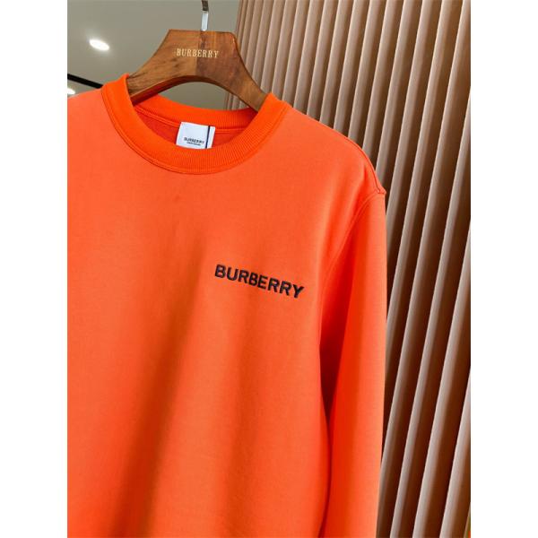 黒色オレンジロゴアクセント 秋冬大人気注目 Burberry バーバリー コピー パーカー デザイナー別注風