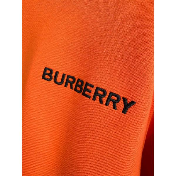 黒色オレンジロゴアクセント 秋冬大人気注目 Burberry バーバリー コピー パーカー デザイナー別注風