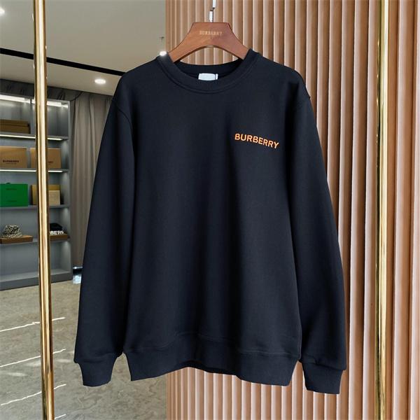 黒色オレンジロゴアクセント 秋冬大人気注目 Burberry バーバリー コピー パーカー デザイナー別注風