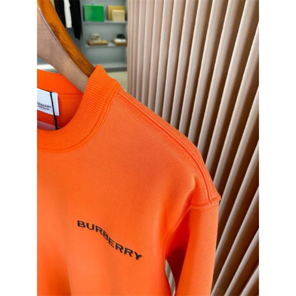 黒色オレンジロゴアクセント 秋冬大人気注目 Burberry バーバリー コピー パーカー デザイナー別注風