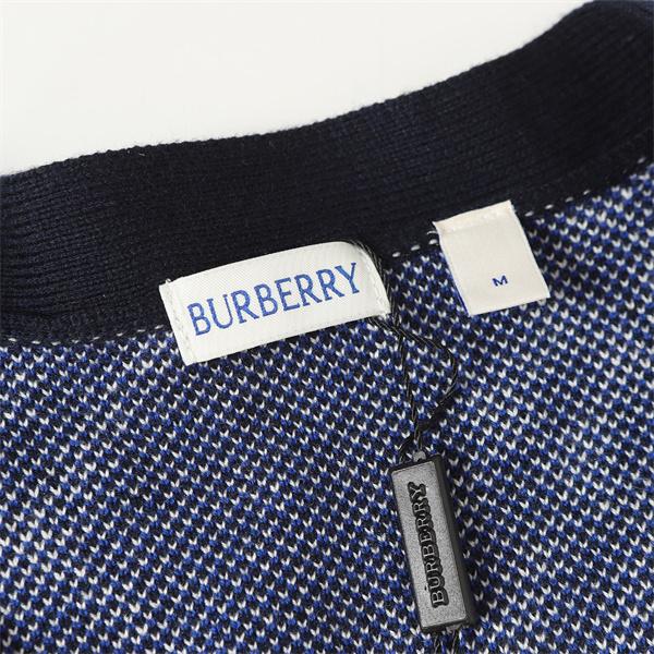 2025秋冬 紺色格子柄アクセント 秋冬特選ファッション バーバリー コピー カーディガン 日常使い万能