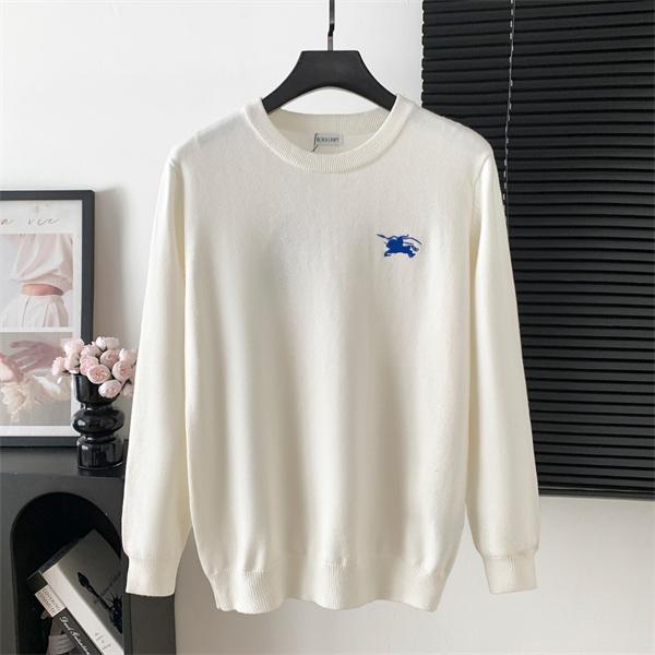 2025秋冬 白色ロゴアクセント 秋冬定番愛用 バーバリー スーパーコピー クルーネックニット Burberry 日常使い万能