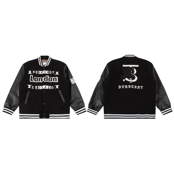 黒色レザーアクセント 秋冬特選ファッション バーバリー コピー ブルマンジャケット デザイナー風 Burberry