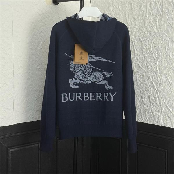 Burberry 紺色ロゴアクセント 秋冬定番ファッション バーバリー スーパーコピー パーカーニット 日常使い万能
