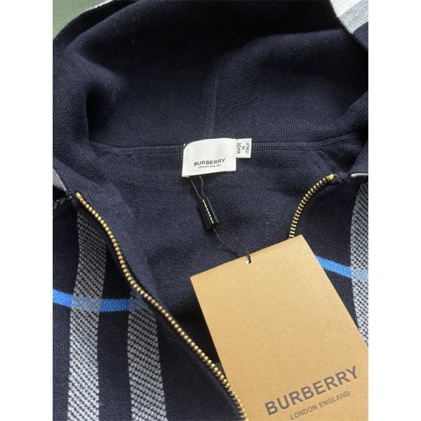 Burberry 紺色ロゴアクセント 秋冬定番ファッション バーバリー スーパーコピー パーカーニット 日常使い万能