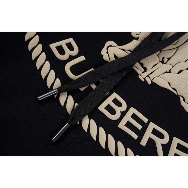 Burberry 黒色ロゴアクセント 秋冬ユニーク注目 バーバリー スーパーコピー パーカー デザイナー別注風