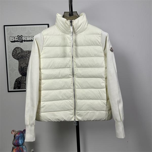 2025秋冬 ホワイト 上品さ抜群 保温性優秀 モンクレール スーパーコピー ニット袖ダウンジャケット Moncler 