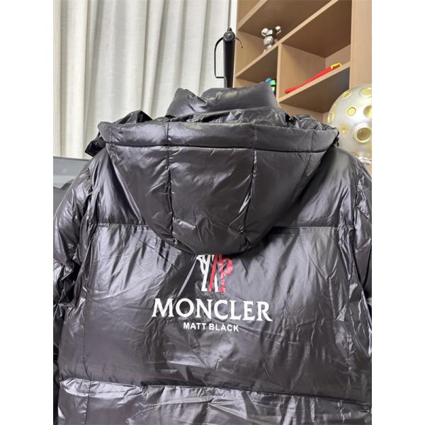 光沢感豊富 ブラック個性的 ハイテクテクスチャー モンクレール 偽物 ダウンジャケット Moncler 2025秋冬