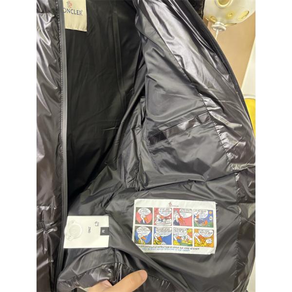 光沢感豊富 ブラック個性的 ハイテクテクスチャー モンクレール 偽物 ダウンジャケット Moncler 2025秋冬