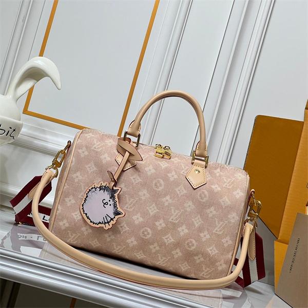 Louis Vuitton 冬のぬくもり ベージュ キャットチャーム スピーディ型 ルイヴィトン コピー ハンドバッグ