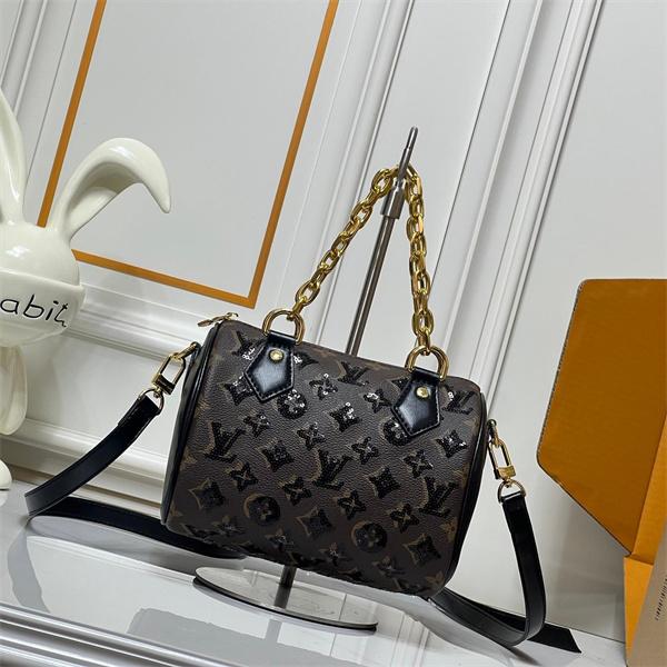 ブラウン グリッターデザイン ミニスピーディ ルイヴィトン コピー ショルダーバッグ Louis Vuitton 秋冬の彩り
