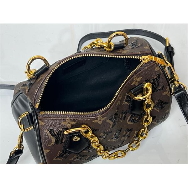 ブラウン グリッターデザイン ミニスピーディ ルイヴィトン コピー ショルダーバッグ Louis Vuitton 秋冬の彩り
