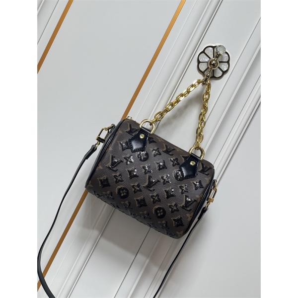 ブラウン グリッターデザイン ミニスピーディ ルイヴィトン コピー ショルダーバッグ Louis Vuitton 秋冬の彩り