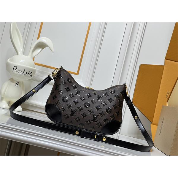 Louis Vuitton 2025秋冬 ブラウン グリッター チェーンアクセント ルイヴィトン 偽物 ショルダーバッグ