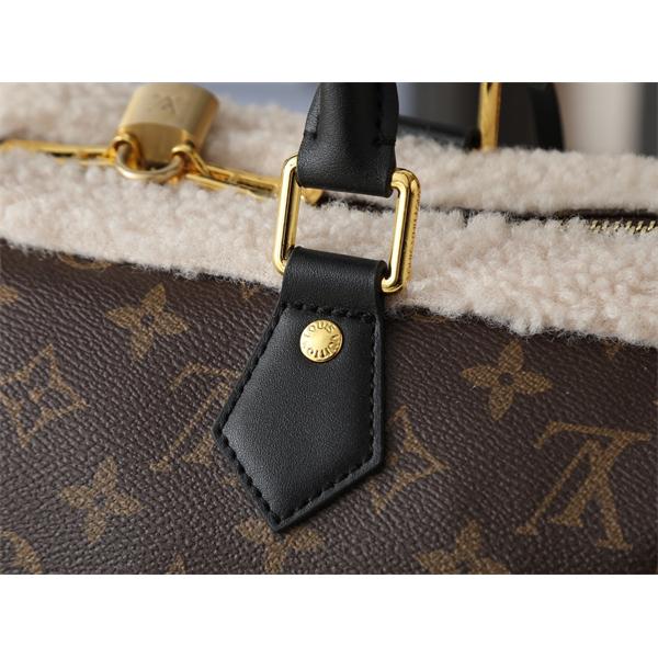 Louis Vuitton 秋冬の旅 ブラウン シェルパアクセント スピーディ型 ルイヴィトン コピー ハンドバッグ