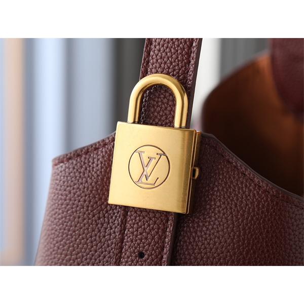 ワインレッド 2 ウェイ仕様 ハンドル付き ルイヴィトン コピー バケットバッグ Louis Vuitton 冬の華やぎ