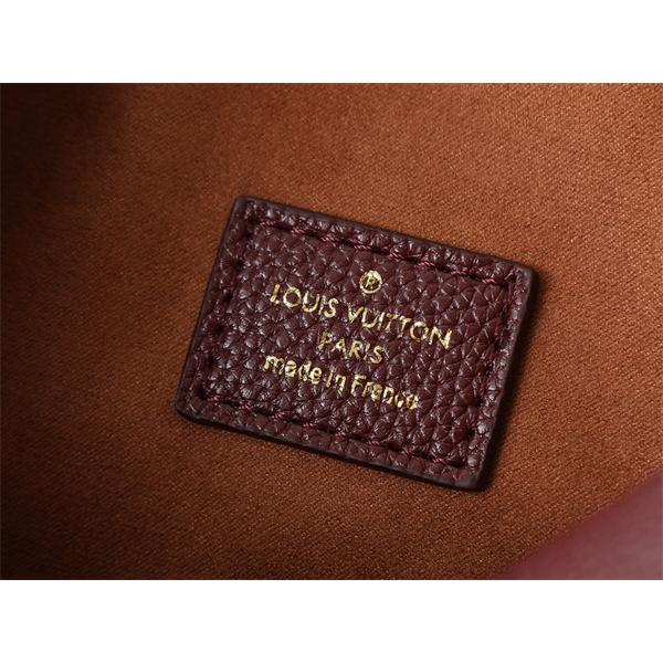 ワインレッド 2 ウェイ仕様 ハンドル付き ルイヴィトン コピー バケットバッグ Louis Vuitton 冬の華やぎ