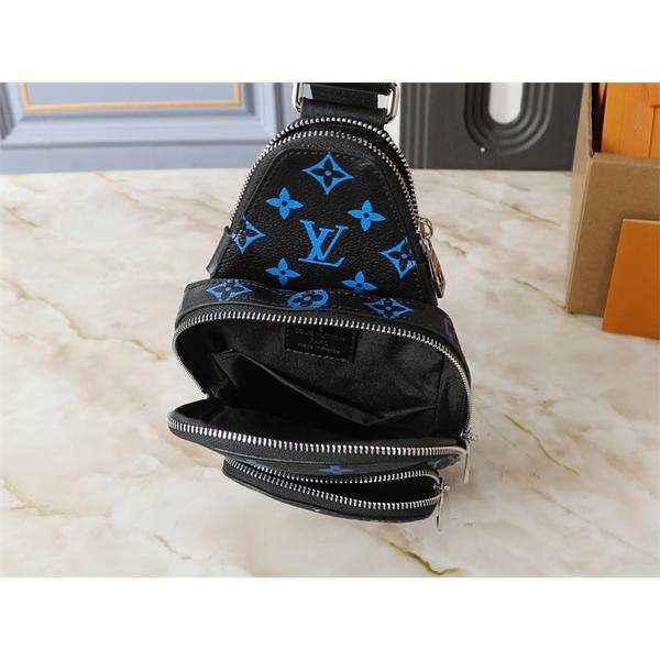 Louis Vuitton 2025秋冬 ブラック カラフルロゴ スリングバッグ ルイヴィトン 偽物 ショルダーバッグ