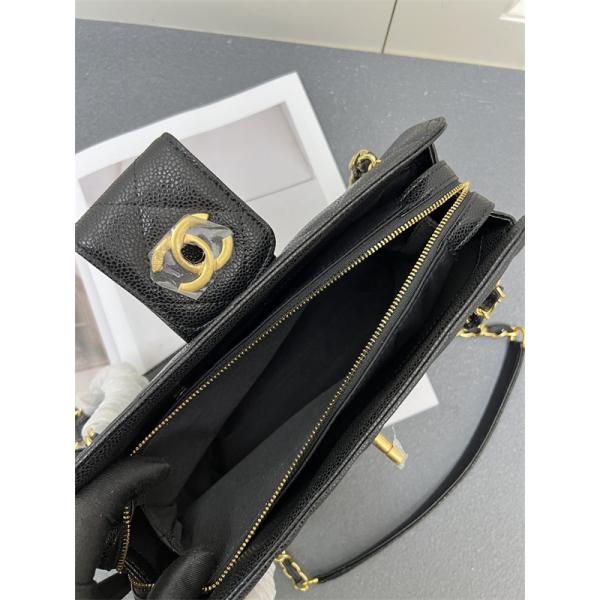 ブラック ダイヤ柄縫製 チェーンアクセント シャネル スーパーコピー ハンドバッグ Chanel 冬の夜の装い