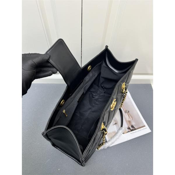 ブラック ダイヤ柄縫製 2 ウェイ仕様 シャネル スーパーコピー トートバッグ Chanel 2025秋冬