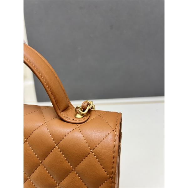  Chanel 冬の魅力 ブラック ダイヤ柄縫製 チェーンアクセント シャネル スーパーコピー ハンドバッグ