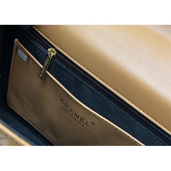  Chanel 冬の魅力 ブラック ダイヤ柄縫製 チェーンアクセント シャネル スーパーコピー ハンドバッグ