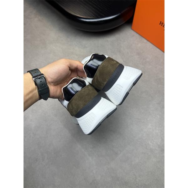 Hermès エルメス コピー 激安 ユニセックス スニーカー レザー メッシュ コンビ カジュアル 高品質 新作