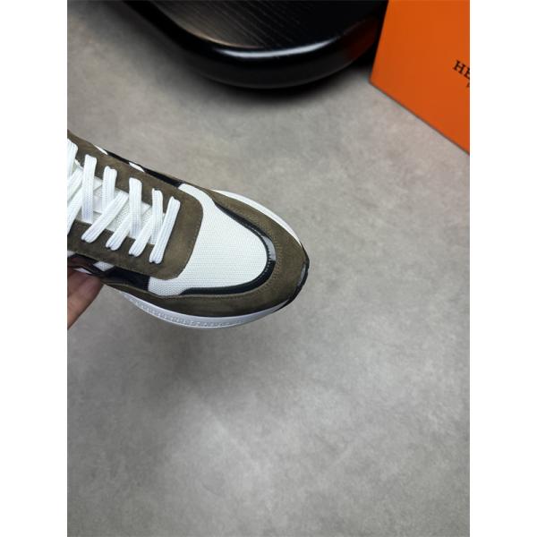 Hermès エルメス コピー 激安 ユニセックス スニーカー レザー メッシュ コンビ カジュアル 高品質 新作