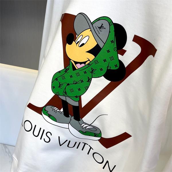 カジュアル人気 個性派プリント Louis Vuitton ルイヴィトン スーパーコピー ブラック キャラクター パーカー