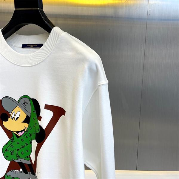 カジュアル人気 個性派プリント Louis Vuitton ルイヴィトン スーパーコピー ブラック キャラクター パーカー