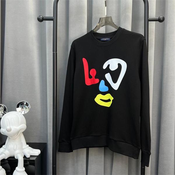 秋冬人気 個性派デザイン 激安通販限定 ブラックフェイスアート Louis Vuitton ルイヴィトン 偽物 パーカー